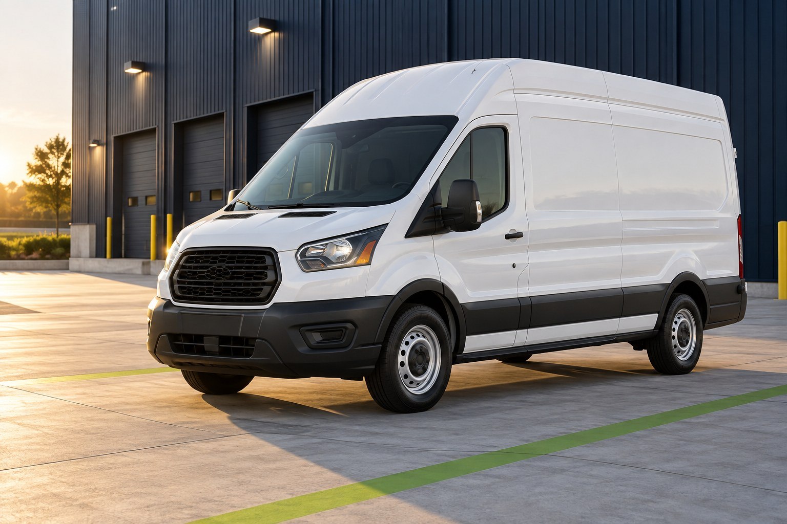 White cargo van ready for a delivery
